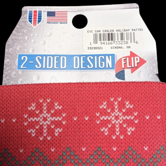 Wincraft Happy Holidays 2 Sided Can Cooler Coozies Set of 6 NWT - Picture 2 of 6